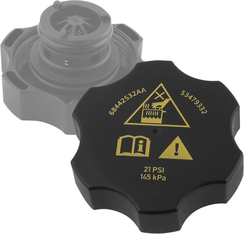 Stacool Car Radiator Cap Replacement OEM#68442532aa,53479332,Coolant Reservoir Cap Compatible with Chrysler Dodge Jeep Ram,Standard Car Accessories Radiator Cover Easy to Mounting - Image 1